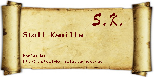 Stoll Kamilla névjegykártya